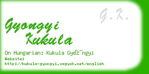 gyongyi kukula business card